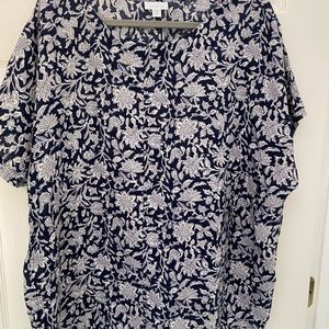 purejill linen short sleeve blouse